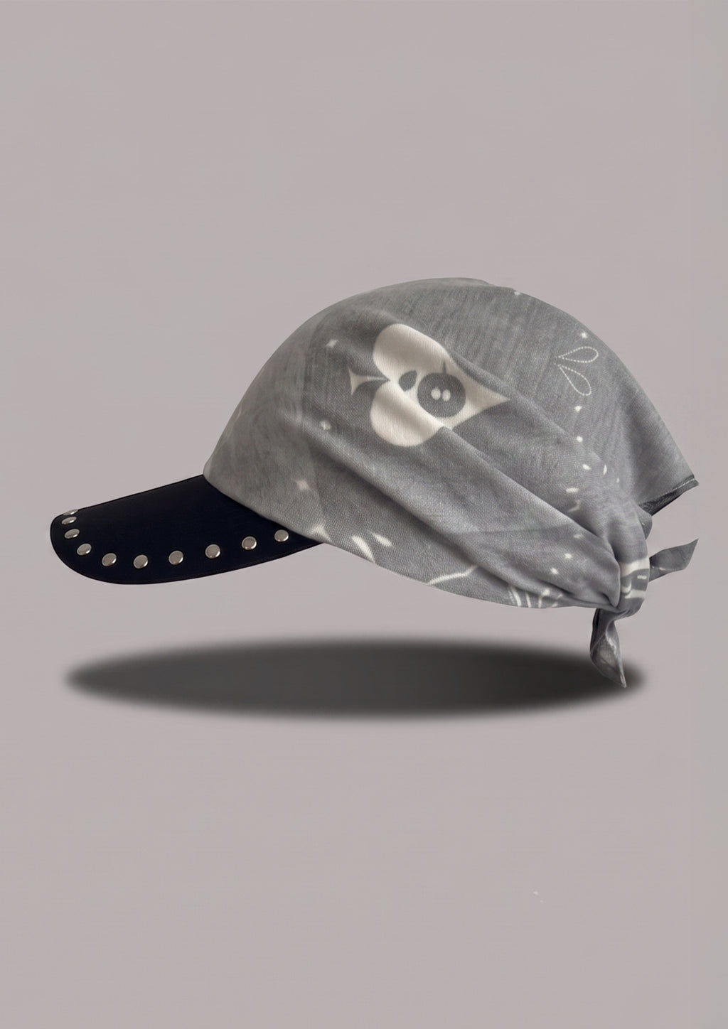 SNAPEFOLD STUDDED SCARF CAP (grey)