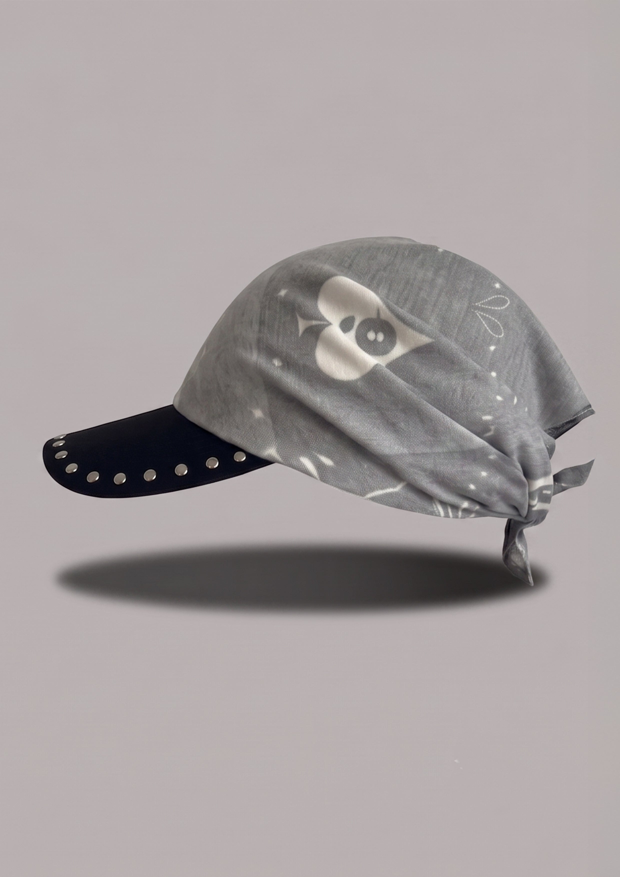 SNAPEFOLD STUDDED SCARF CAP (grey)
