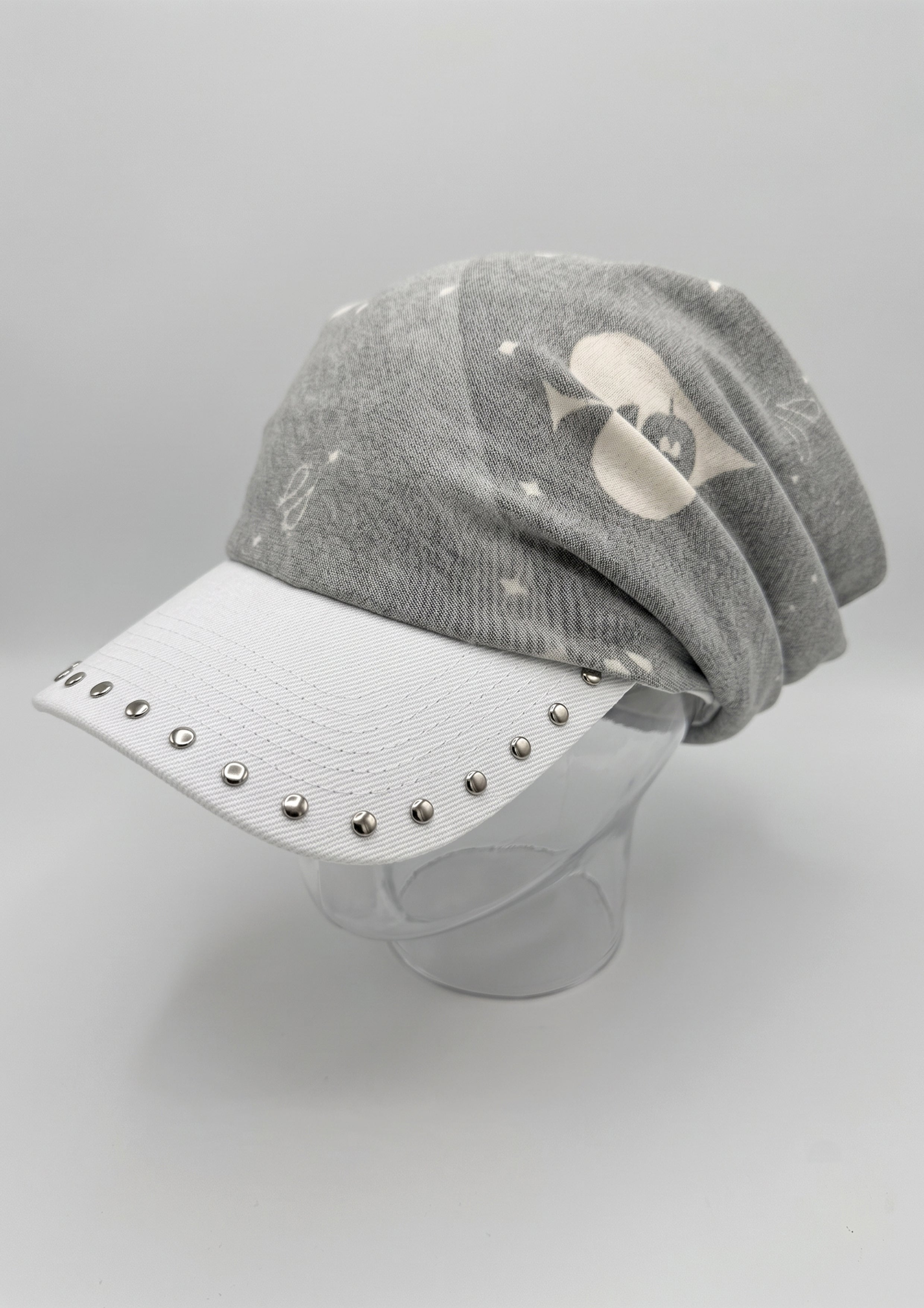 SNAPEFOLD STUDDED SCARF CAP (grey)